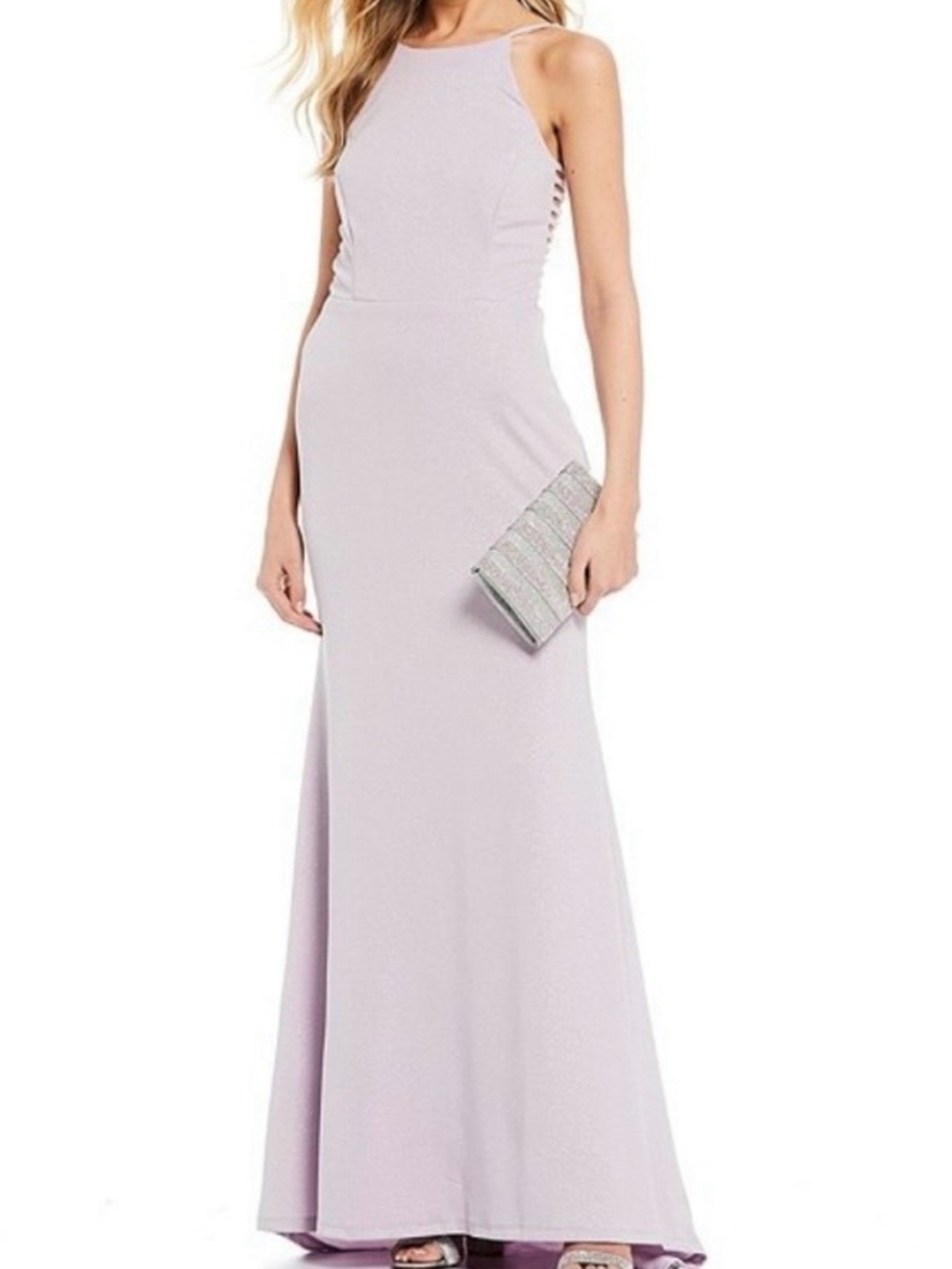 Jump Apparel Women’s NWT Bridesmaid Formal dress Sz 9/10 Lavender Purple Sparkle